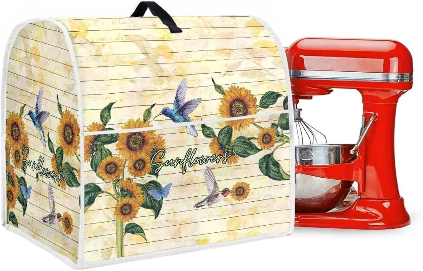 L Size Sunflower Bird Plank Mixer Cover - Kitchen Mixer Accessories to Keep Clean & Safe, Organizer Bag for Coffee Maker
