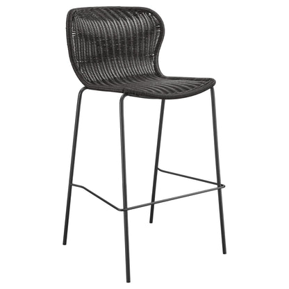 Coaster Home Furnishings Mckinley Faux Rattan Metal Bar Chair Brown (Set of 2)