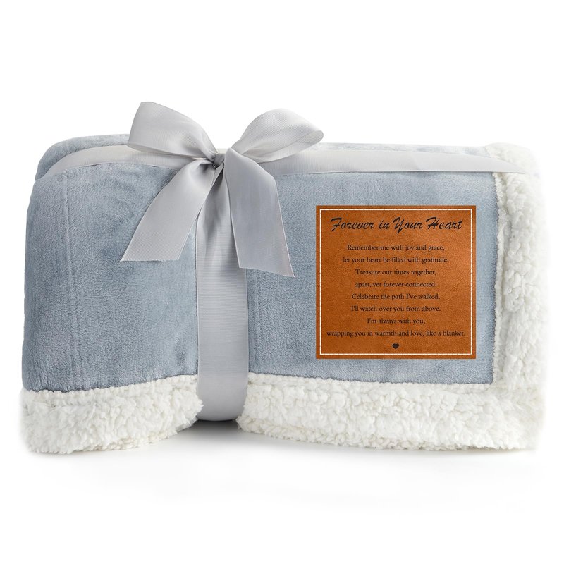 Forever in Your Heart Memorial Blanket – Ultra Soft Fleece Sympathy Gift for Loss of a Loved One, Thoughtful Bereavement Throw for Condolence & Grief Comfort (50”x60”)