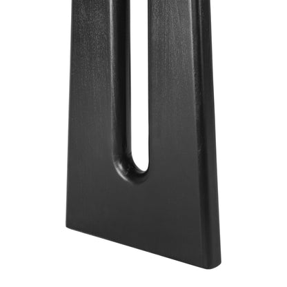 Christopher Knight Home Hirai Narrow Console Table with Geometric Silhouette, Entryway Table with Premium Wood Veneer Finish, MDF Wood Design Display Table for Home Decoration, Living Room, Black