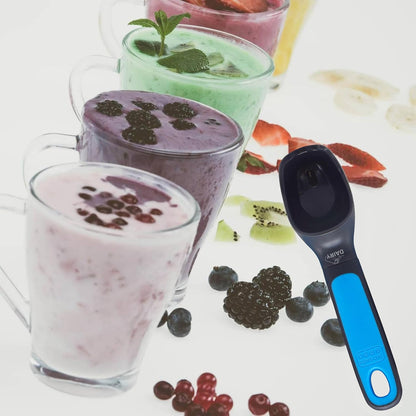 Dairy Blue Ice Cream Scooper - Non Stick Silicone for Serving Hot and Cold Foods, Kitchen Accessories