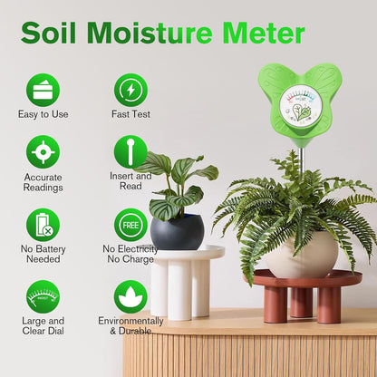 UNIWA Soil Moisture Meter - Essential Plant Water Monitor for Indoor & Outdoor Gardening | No Battery Required