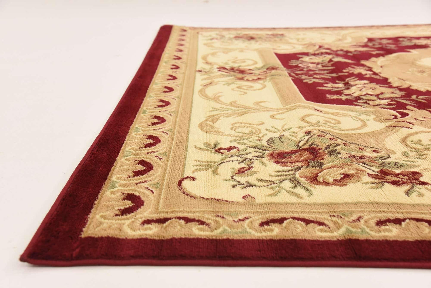 Unique Loom Versailles Collection Traditional Classic Floral Motif Area Rug (8' 0 x 11' 4 Rectangular, Burgundy/ Ivory)