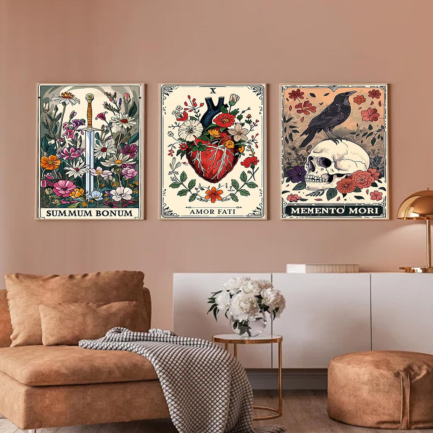 Fairyland JinWenn Diamond Art Kits for Adults Beginner, 3 Pack Tarot DIY Diamond Painting Kits 5D Diamond Dots Gem Art Crafts with Tools,Round Full Drill Crafts for Home Wall Decor&Gift-12x16inch