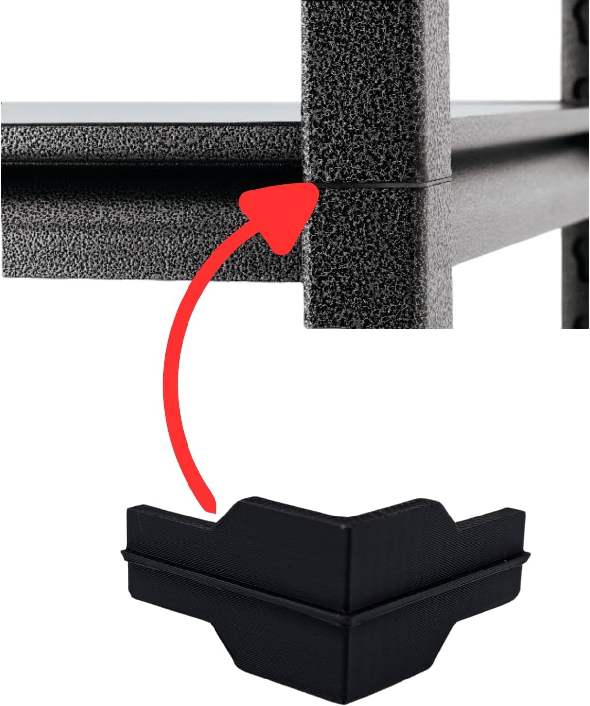 Whalen Post Insert Corner Connector for Shelving Costco (8 Units) in Black
