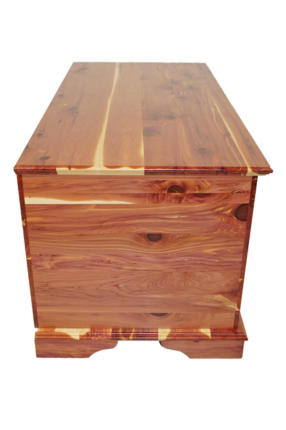 DutchCrafters Rustic Solid Wood Natural Wooden Cedar Chest, Aromatic Cedar Scent - Linen Blanket Storage Chest, Clothes Storage Trunk, End of Bed Storage Bench - Amish Made in USA (36" Width)