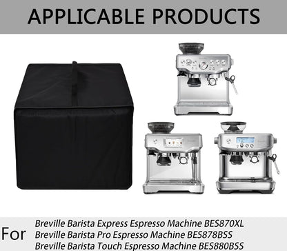 Heavy Duty Espresso Machine Cover, Waterproof Protective Cover for Breville Barista Express BES870XL/Pro