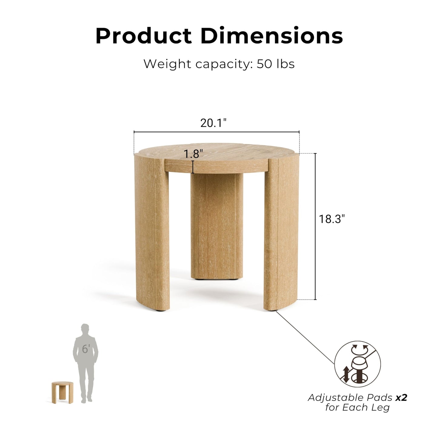 Furniture of America Carys Modern Solid Wood 2-Piece Coffee Table and End Table Set with Plinth Base, Living Room Furniture for Small Space, Home Office, Oak