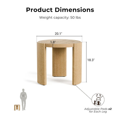 Furniture of America Carys Modern Solid Wood 2-Piece Coffee Table and End Table Set with Plinth Base, Living Room Furniture for Small Space, Home Office, Oak