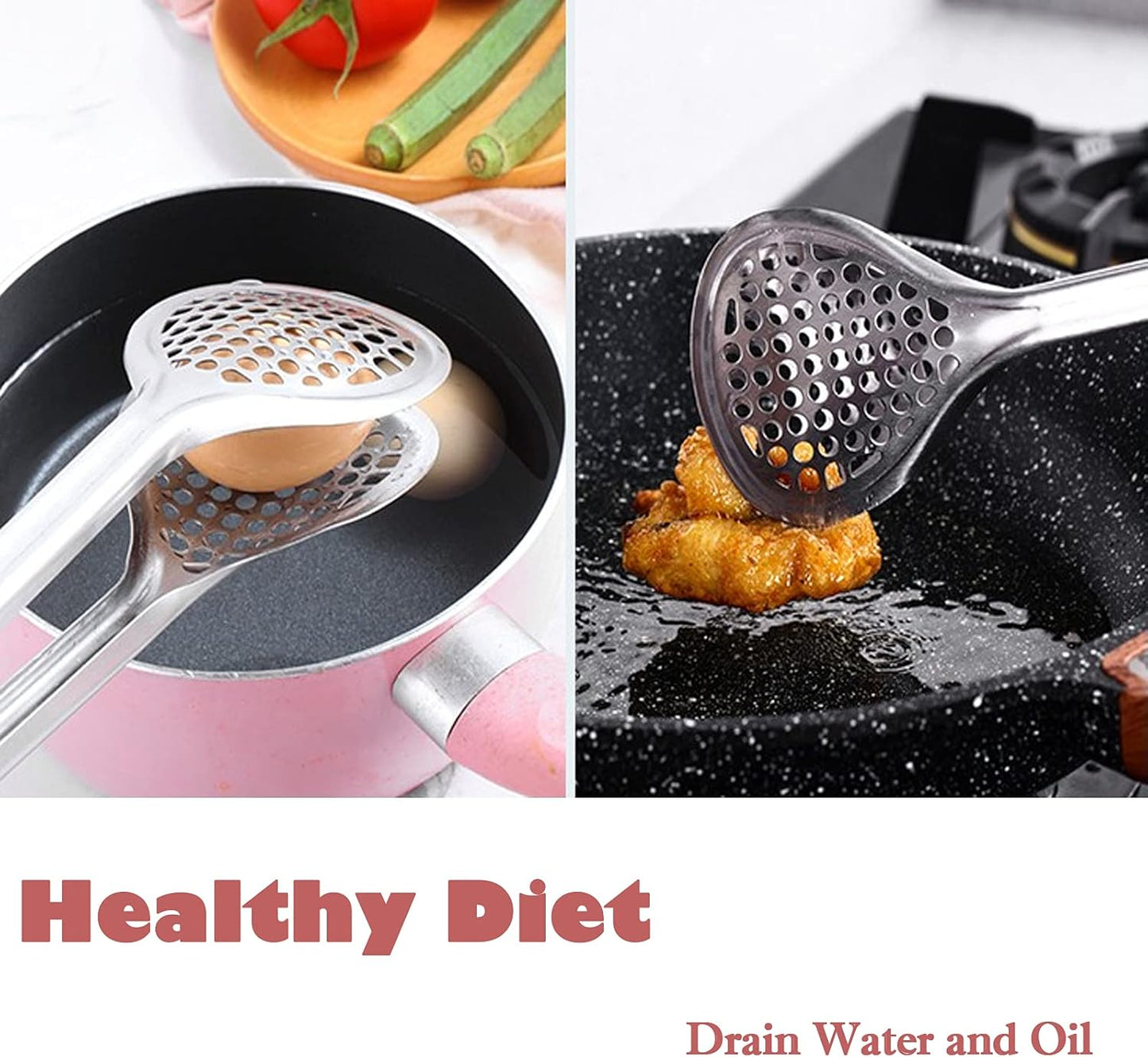 L/V Stainless Steel Kitchen Tongs, Adjustable Range Cooking Tongs for Salad, Barbecue, and Toast, Multifunction Locking
