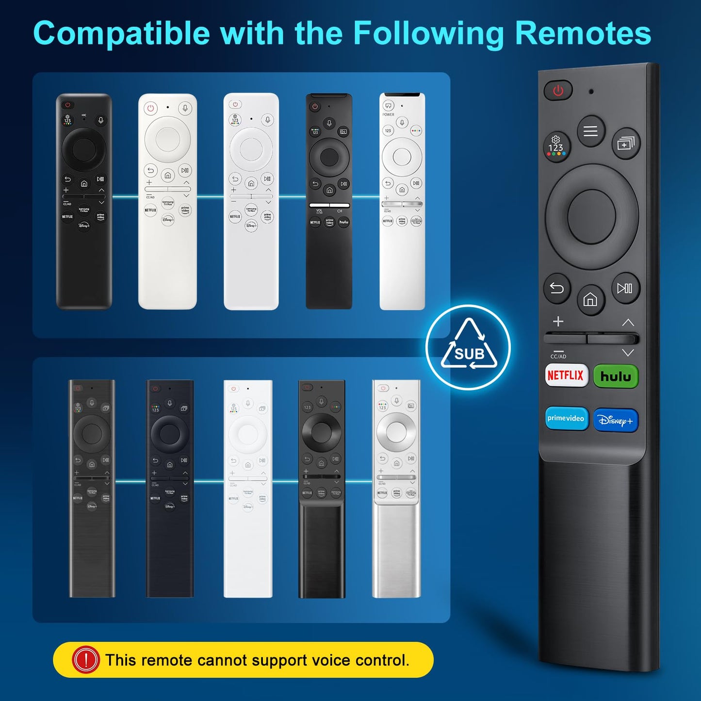Voice Remote Only for TCL-Google-TV-Remote-Control Replacement,RC813 Remote Compatible with TCL 4k QLED/UHD/QD-Mini LED Series Smart TVs(Not for Fi & Roku TVs)