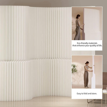 Foldable Paper Room Divider - Portable Privacy Screen for Home Office & Living Room, Freestanding Folding Partition Wall, Easy Setup Room Separation Divider (H78.7in*L157.5in)