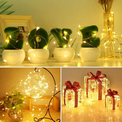 Kolpop 30 Pack LED Fairy Lights - 7FT Battery Operated Mini Twinkle String Lights | Waterproof Warm White for Christmas & Parties