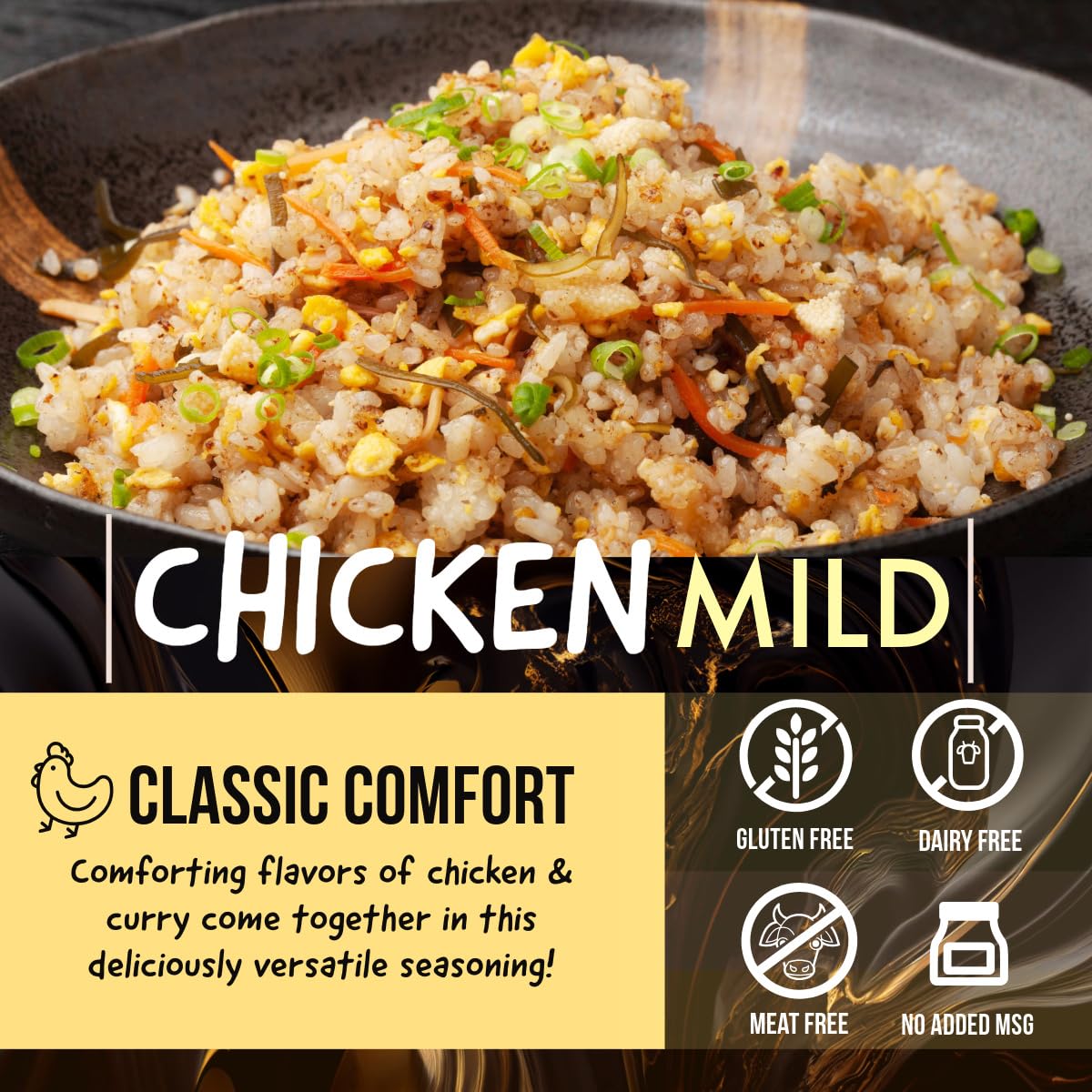 SAMABILA Chicken Instant Ramen Seasoning Powder - Gluten Free - Vegan - Mild - Premium Instant Noodle Soup Powder - 5 oz