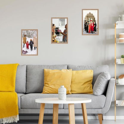 JCJMY 13x22 Picture Frame - Rustic Brown Wall Frame for Horizontal & Vertical Photos | 13x22 Gallery Display