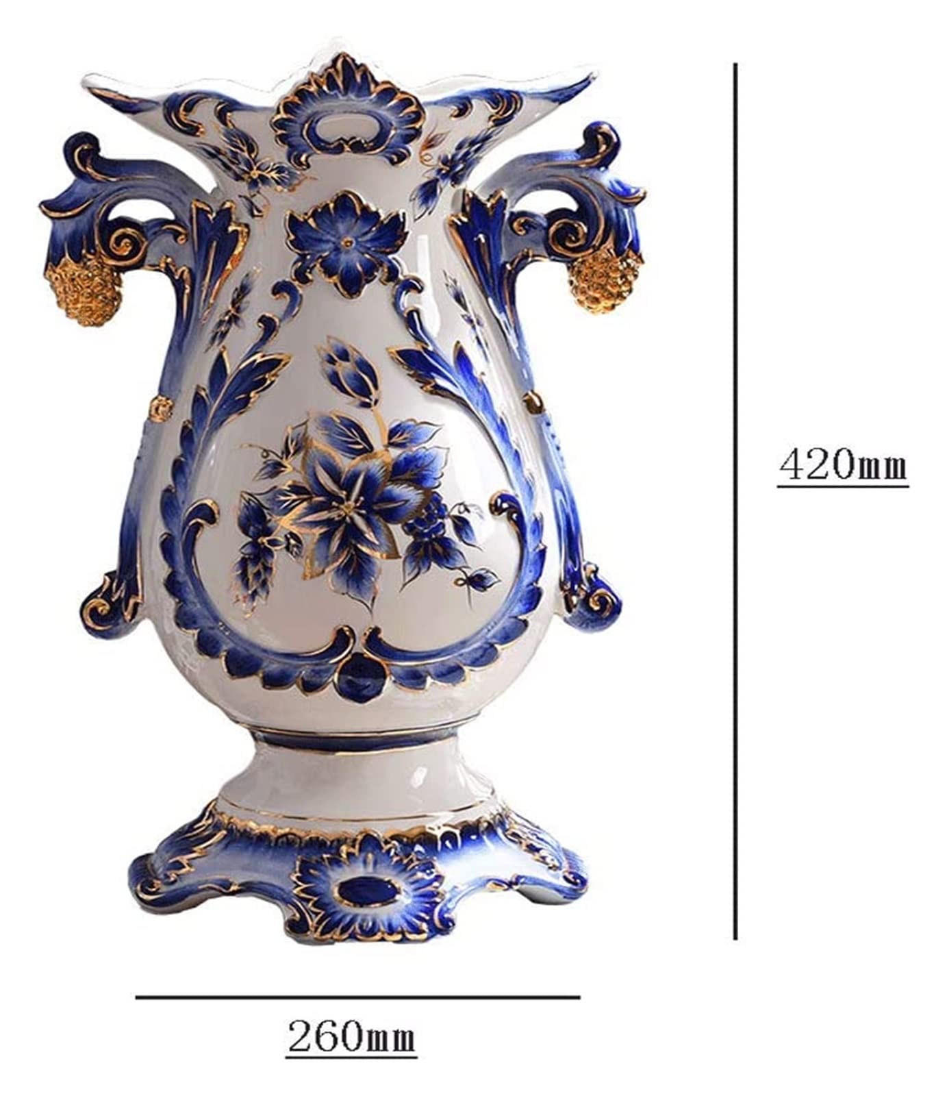 Sculpture Vase Vase Ceramic Large Office Home Living Room Dry Flower Decoration Ornament Handcrafted 420mm260mm Crafts