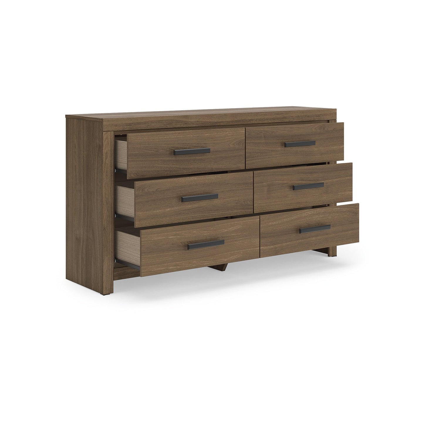 Signature Design by Ashley Ryderton Rustic 6-Drawer Dresser with Safety Stop, Warm Brown