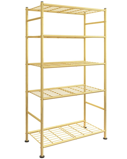 Storage Shelves - 5 Tier Shelf Organizer, Heavy Duty Garage Shelving Unit with Leveling Feet, Stable Metal Shelves Organizer for Pantry, Kitchen and Closet, 33.0" W x 12.6" D x 72.0" H, Black