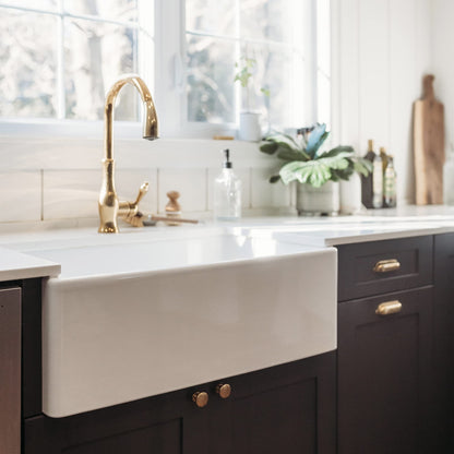 Sinkology Austen 30 Inch Farmhouse Sink Matte Black Fireclay Apron Front Single Bowl – Deep Basin, Undermount, Fits 33 Inch Cabinet