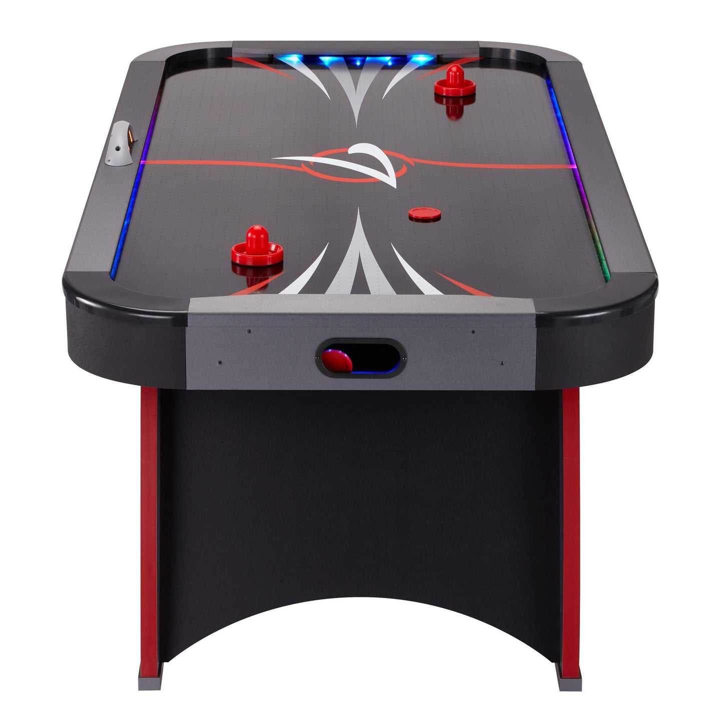 Fat Cat Volt 7 Foot LED Air Hockey Table for Adults with Dual Motor, Automatic Scoring, Music System, Hockey Table with Light Up Playfield