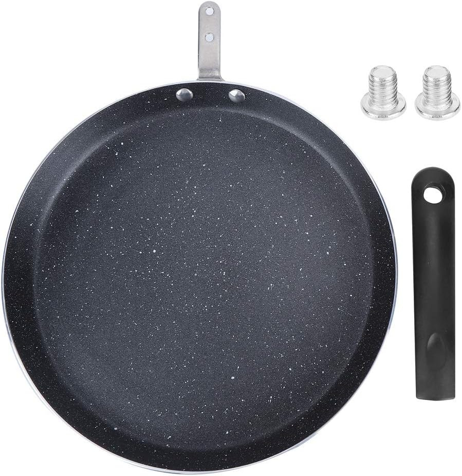 plplaaoo Non Stick Crepe Pan, Aluminum Egg Omelette Skillet with Comfortable Handle, Induction Cooker, 8in