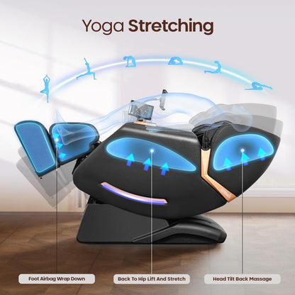 CASINTA 4D Massage Chairs Full Body - 53.5 Extend Sl Track Shiatsu Massage Chair - Zero Gravity Massage Chair,Core Heating & 22 Airbag, Smart Foot Rollers,Ai Voice, Yoga Mode