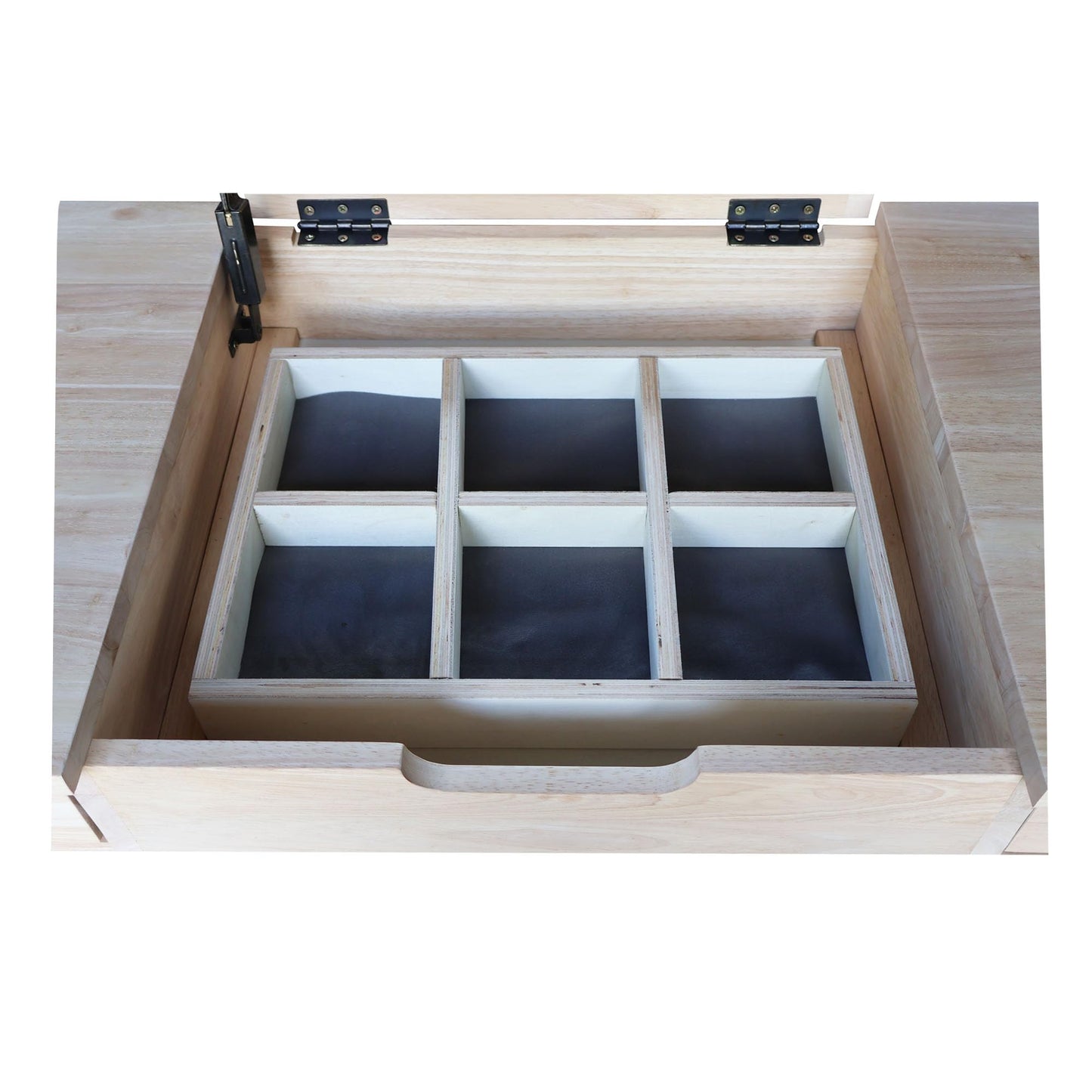 Solid Wood Vanity Table, Unfinished
