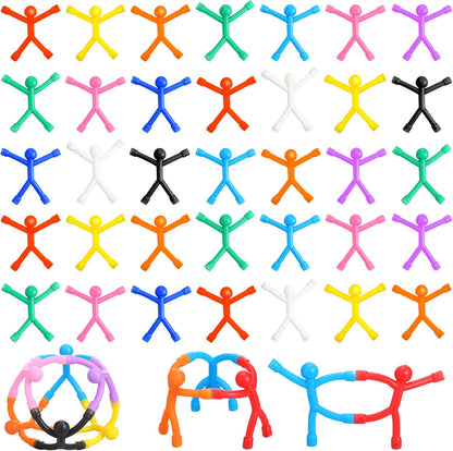 50 10 Jerify Pcs Refrigerator Magnets Colorful Magnetic Men Fidget Toys Humanoid Mini Flexible Cute Toys