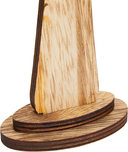 Juvale 3-Pack Wooden Cross Baptism Centerpieces, 6 x 2 x 9 In Brown Rustic Wood for Baptism Decor & First Communion