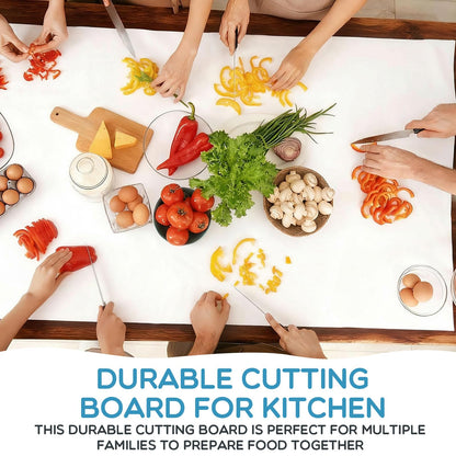 Patelai Extra Large Flexible Cutting Board Sewing Cutting Mat for Craft Countertop Protector Mat 30 x 20 Inches Kitchen Thin Plastic Chopping Pad White Non Slip Lattice Back for Food Prep