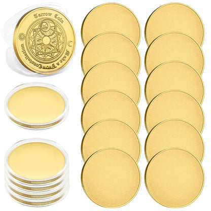 ZYNERY 12 Pcs Blank Brass Challenge Coins for Laser Engraving, 40mm x 2.2mm Solid Coin Blanks with Acrylic Protection Box for DIY Crafts, Metal Stamping & Commemorative Gifts