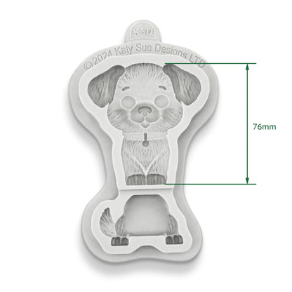 Katy Sue Easy Stand Dog Silicone Mold for Cake Decorating & Craft. Use with Fondant, Sugar Paste, Gum Paste & Air Dry Clay from Katy Sue Designs Fondant Molds