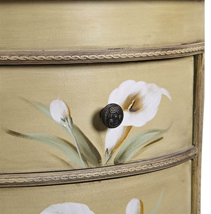 Nearly Natural Antique Accessory Table with Calla Lily Floral Art