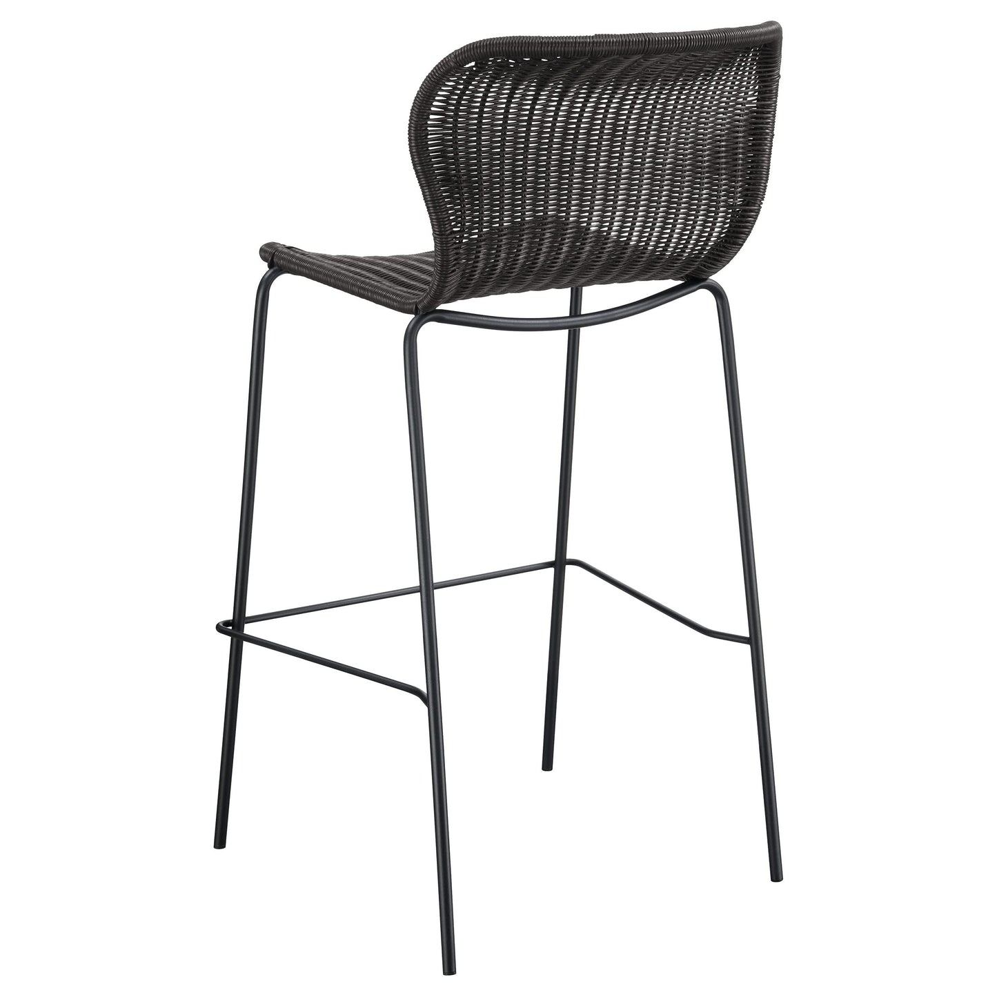 Coaster Home Furnishings Mckinley Faux Rattan Metal Bar Chair Brown (Set of 2)