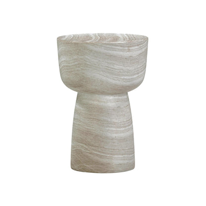 Tov Furniture Charra Faux Travertine Indoor/Outdoor Side Table