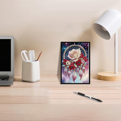 JZHYOAN Rose DIY Diamond Painting Blank Notebook 5D Flower Diamond Art Journal Sketchbook Mosaic Cross Stitch Note Book Kit Gem Art Dairy Travel Drawing Message Art Notebook Craft for Adult Office