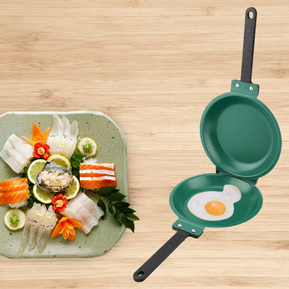 Ejoyous Double Sided Frying Pan, Kitchen Fried Egg Pancake Maker Flip Grill Pan Omelette Tray Home Household Baking Cookware