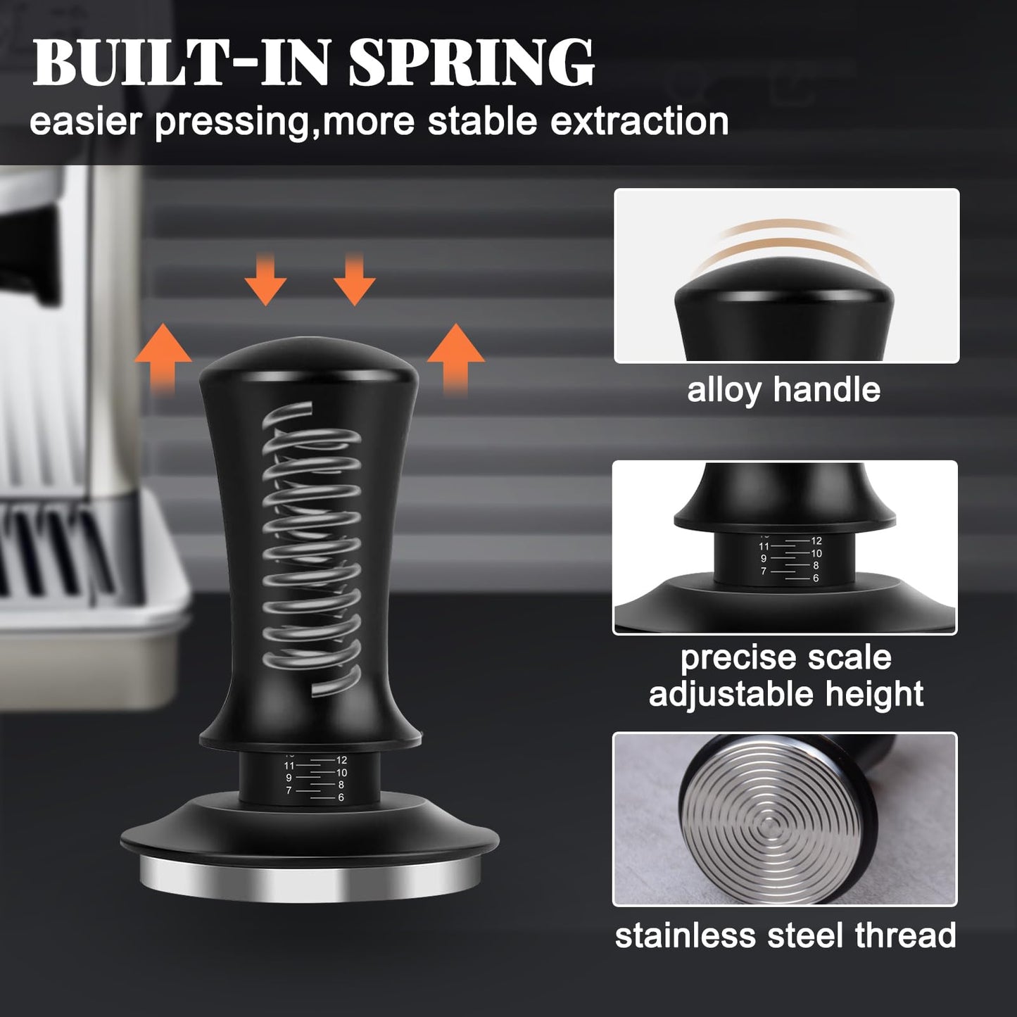 Fosinsee Espresso Accessories Kit 51mm, Coffee Tamper Set with Espresso Tamper, WDT Tool, Espresso Tamper Mat, Espresso Dosing Funnel, Puck Screen, Espresso Tools for 51mm Coffee Machine Accessories