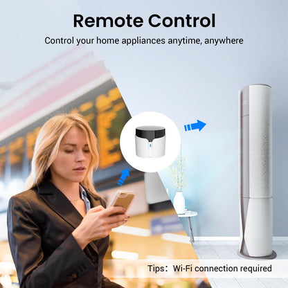 Broadlink RM5plus Universal Infrared Remote, Voice Control with Alexa & Google Assistant, Wi-Fi Smart Home Remote for TV, AC, Fans, All-in-One Smart Hub with Scene & Timer, 2.4GHz Wi-Fi Only