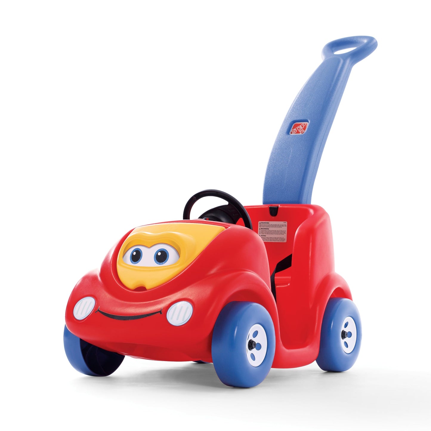Step2 Push Around Buggy Kids Push Car, Ride On Toy, Stroller Substitute, Includes Seat Belt & Horn, Made of Durable Plastic, Max Weight 50 lbs., For Toddlers 1.5-4 Years Old, Red