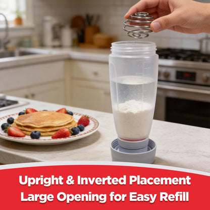 VEOOK 2-Pack Batter Dispenser with Whisk Ball, 1000ml Leak-Proof Squeeze Bottle with Stand for Pancakes, Waffles, Cupcakes & Crepes(PD-01)