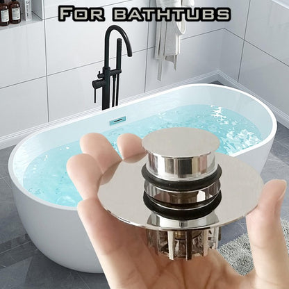 Pop-Up Drain Plug with Screen，Bathtub Plugs，Shower Drain Hair Catcher，Drain Protectors for 1-1/2 to 1-3/4 inch Bathtub Drain Holes