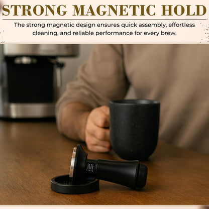 2-in-1 Espresso Tamper & WDT Stirrer Tool – 51mm Coffee Tamper with 10 Extra Needles (0.25mm & 0.4mm) – Stainless Steel Dual Sided Distributor for Even Extraction & Barista Quality Espresso (51 mm)