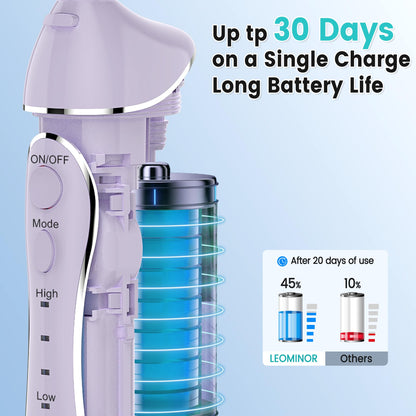 Leominor Water Flosser Pick for Teeth, 300ML Portable Oral Irrigator Upgraded Tank Removable,IPX7 Waterproof, Rechargeable Travel Teeth Cleaner, Professional Electric Flossing Machine (Pink)