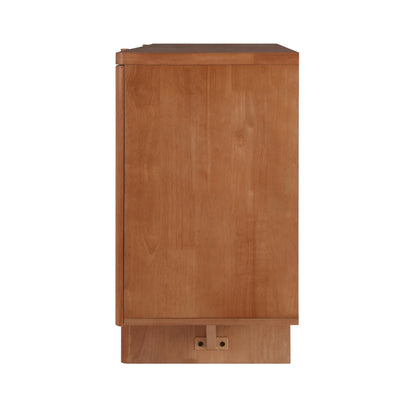 Christopher Knight Home Austen Retro Minimalist Wooden Storage Sideboard, Living Room Cupboard with Shelves, Dining Room/Kitchen Buffet Cabinet, Entryway Display Table, Home Office Credenza, Brown