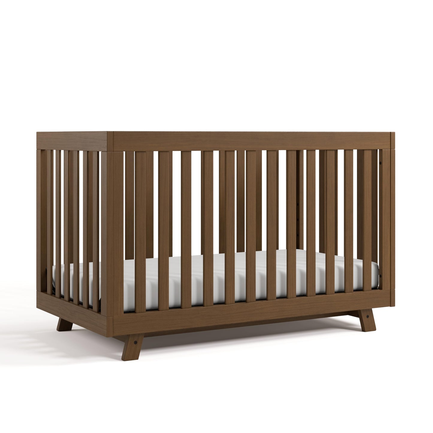 Storkcraft Beckett 3-in-1 Convertible Crib – GREENGUARD Gold Certified, Fits Standard Crib Mattress, Converts to Toddler Bed and Daybed, 4 Mattress Heights, Grow-with-Me Design (Hazelnut)