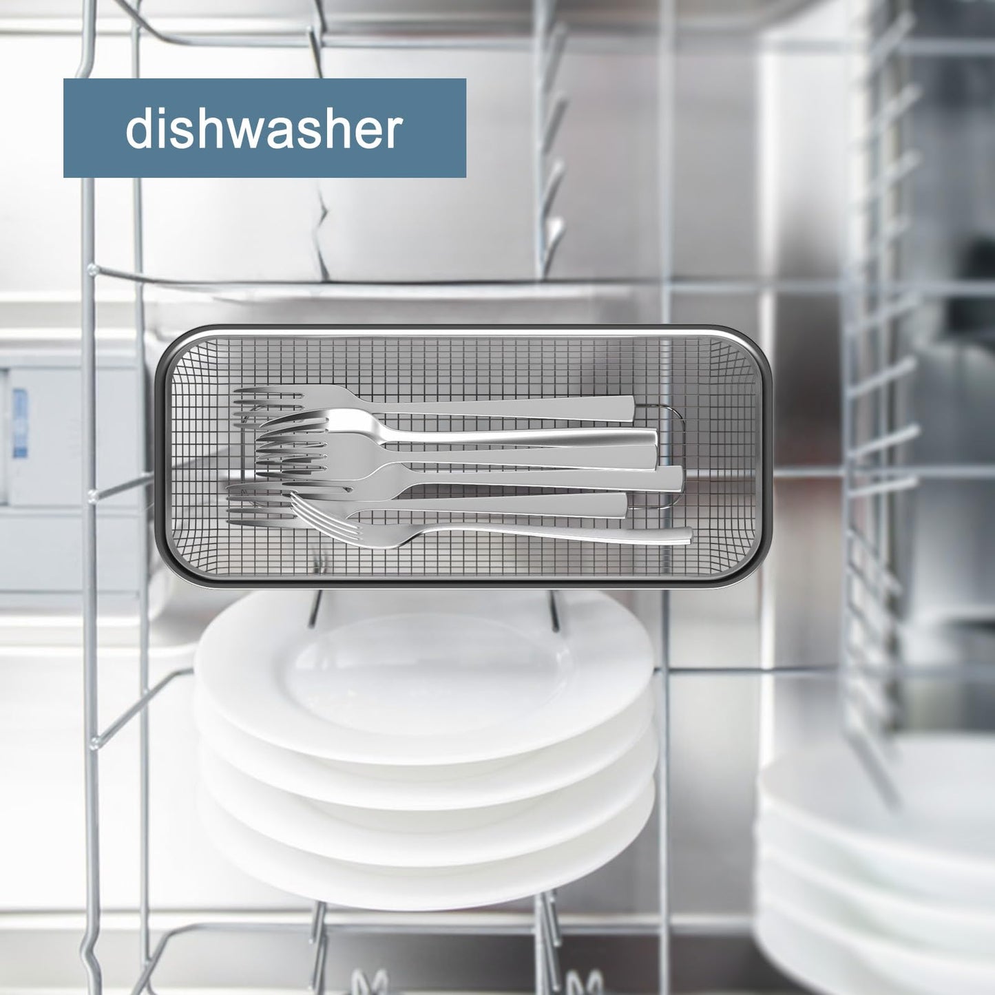 IWNTWY Utensil Drying Rack, 3 Pack Stainless Steel Utensils Holder Dishwasher Silverware Basket, Compact Dish Drainer for Kitchen Countertop, Chopsticks Spoons, Forks, Knifes Organizer