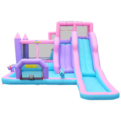 Anypool 8 in1 20Ftx12Ft Inflatable Water Slide with 17.9ft Long Slide Backyard Bounce House for Kids, Water Slides Park with 2 Inflatable Bodyboards for Ages 3-10, Includes 650W Blower