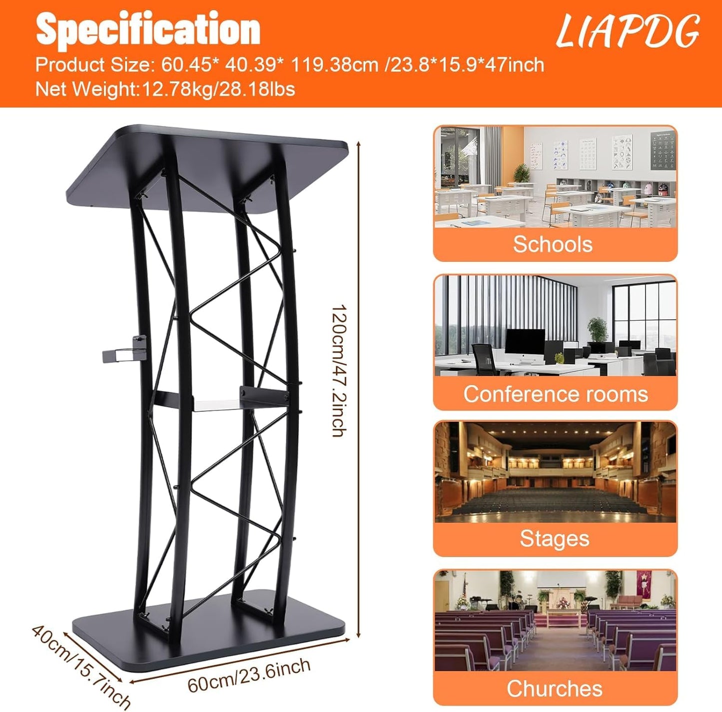 WDZDMYL Curved Podium Suitable for Schools Conference Rooms Stages Churches Classrooms and Various Other Places Indoor Furniture