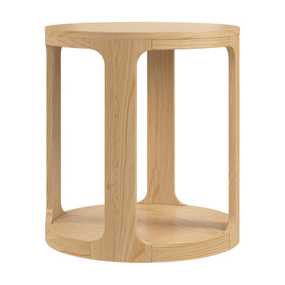 Bush Home Vera Small Round End Table, Living Room Furniture, Vera Collection, Natural White Oak